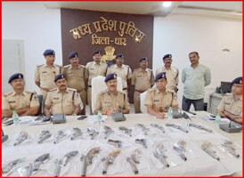 Seized 24 fire arms and 10 live cartridges worth Rs 4 lakh