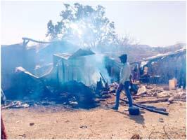 House fire, loss worth lakhs including food items