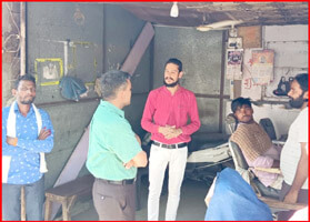 Election officers came face to face with voters by going door to door.