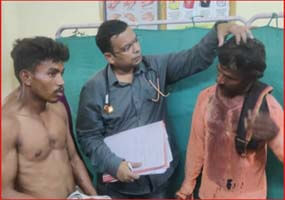 Financial assistance of two and a half thousand rupees along with treatment to the injured persons.