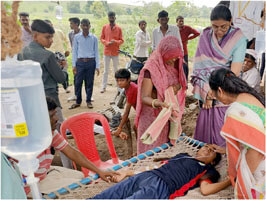 The fun was spoilt, the health of the girl students deteriorated during the Independence Day program
