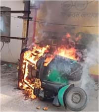 Dispute between two parties over bursting crackers, heavy stone pelting