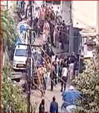 Clashes between two communities- stone pelting, swords were waved… heavy police force deployed