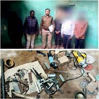3 fire arms manufacturers and smugglers arrested with 15 illegal 12 bore pistols