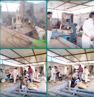 Teak worth lakhs seized along with illegal saw machine