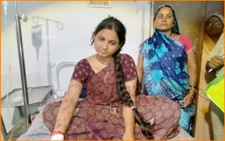 Husband's cruelty towards his wife, tried to burn her with a hot knife